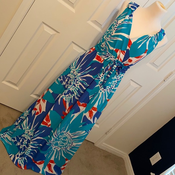 Alfani Dresses & Skirts - EUC Alfani 100% Silk Floral Maxi Dress